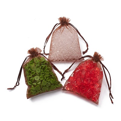 Organza Gift Bags with Drawstring OP-R016-9x12cm-12-1