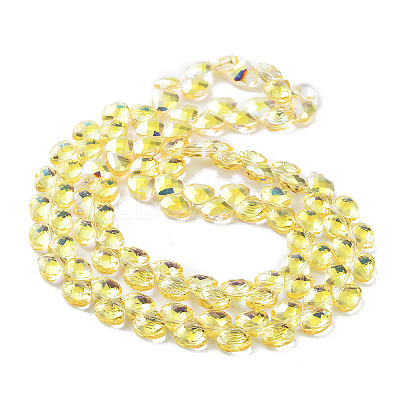 Electroplate Glass Beads Strands EGLA-A036-11A-FP01-1