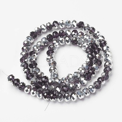 Electroplate Transparent Glass Beads Strands LS-EGLA-A034-T8mm-M11-1