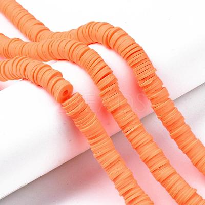 Flat Round Handmade Polymer Clay Beads CLAY-R067-10mm-11-1
