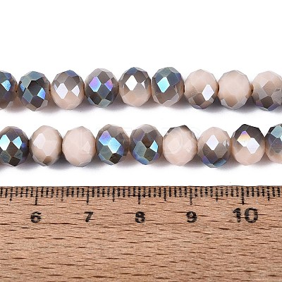 Electroplate Opaque Glass Beads Strands EGLA-A034-P8mm-S20-1