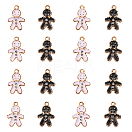 40Pcs 2 Colors Alloy Enamel Pendants ENAM-CJ0002-45-1