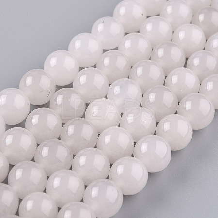 Natural White Jade Beads G-J390-C03-28-1