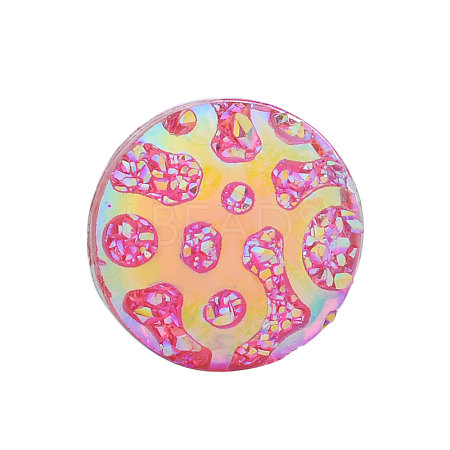 Druzy Resin Cabochons CRES-Q191-HA025-6-1