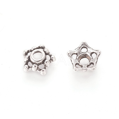Tibetan Style Alloy Bead Caps LF0824Y-1