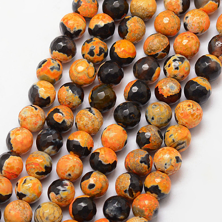Natural Fire Crackle Agate Bead Strands X-G-K166-06F-8mm-10-1
