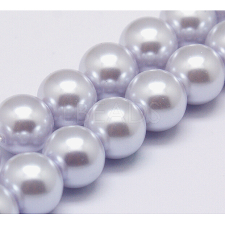 Eco-Friendly Dyed Glass Pearl Round Bead Strands X-HY-A002-6mm-RB004-1