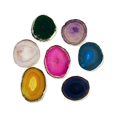 Natural Agate Coaster AJEW-NH0001-04G-1