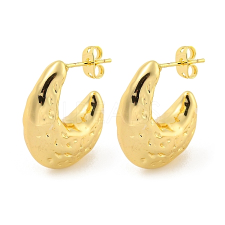 Rack Plating Brass Stud Earrings EJEW-M247-28A-G-1