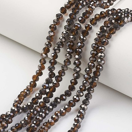 Electroplate Transparent Glass Beads Strands EGLA-A034-T4mm-P16-1