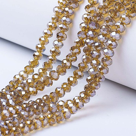 Electroplate Glass Beads Strands EGLA-A034-T1mm-A12-1