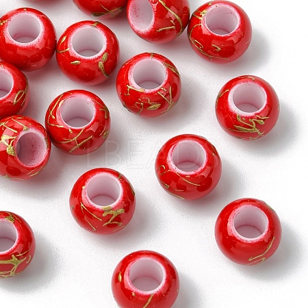 20Pcs Acrylic European Beads OPDL-YW0001-04G-1