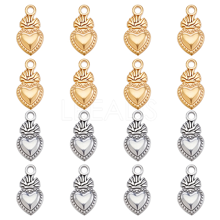 16Pcs 2 Colors 304 Stainless Steel Pendants STAS-HY0002-04-1