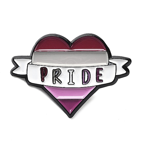 Lesbian Pride Rainbow Theme Enamel Pins JEWB-D019-04F-EB-1