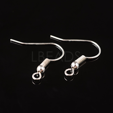 Silver Color Plated Brass Earring Hooks X-EC135Y-S-1