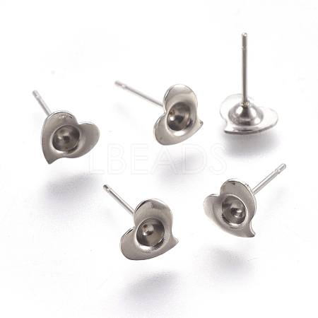 Tarnish Resistant 304 Stainless Steel Ear Stud Components X-STAS-G187-06P-1