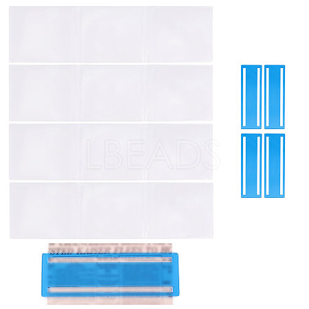 4Pcs PVC Mahjong Rules Reader AJEW-GL0003-40A-1