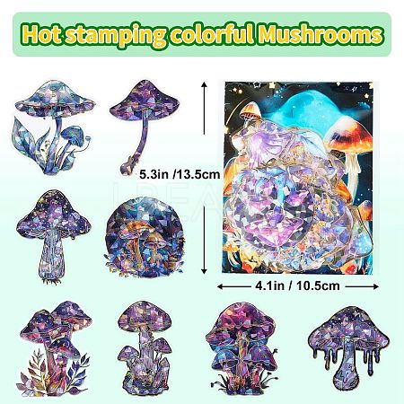 30Pcs Mushroom PET Stickers PW-WG77BA4-01-1