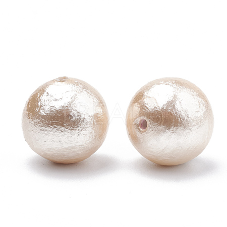 Compressed Cotton Pearl Beads WOVE-S114-16mm-10-1