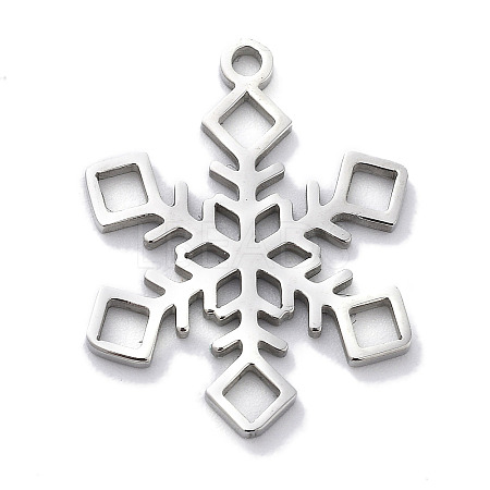 Christmas Theme Anti-Tarnish 304 Stainless Steel Pendants STAS-R003-04P-04-1