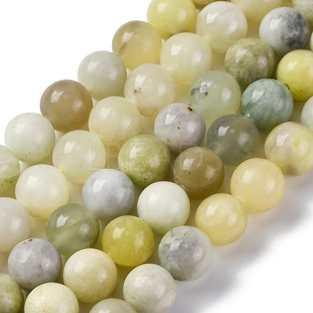 Natural New Jade Beads Strands G-F591-16-10MM-1