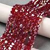 Transparent Electroplate Glass Beads Strands EGLA-A039-T3mm-B27-4