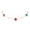 Glass Daisy Flower Beaded Necklace NJEW-JN04741-1