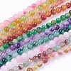 Two Tone Natural White Jade Bead Strands G-R165-6mm-M1-4