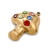 304 Stainless Steel Rhinestone Pendants RB-CBA9060-05G-2