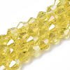 Electroplate Glass Beads Strands EGLA-Q118-8mm-B30-1