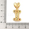 Brass Micro Pave Cubic Zirconia European Dangle Charms KK-P281-01G-I-3