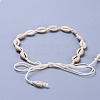 Adjustable Cowrie Shell Beads Lariat Necklaces X-NJEW-JN02394-4