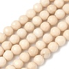 Natural Fossil Beads Strands X-G-K209-05D-4mm-2