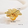 Elegant Hollow Flower Iron Cuff Rings for Bride Lady Daily Vacation Gift KR3281-5