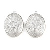 Rack Plating Brass Locket Pendants KK-K277-03P-1