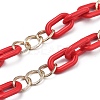 Personalized Aluminium & Acrylic Chain Necklaces NJEW-JN02911-02-2