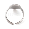 Non-Tarnish 304 Stainless Steel Cuff Ring Components LS-STAS-G341-01P-3