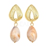 Brass Stud Dangle Earrings KK-CBA8324-08G-4