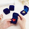 Plastic Cover with Velvet Brooch Packing Boxes VBOX-WH0012-06A-3