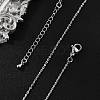 Brass Cable Chain Necklaces X-MAK-P011-01P-2