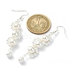 Shell Pearl Beaded Dangle Stud Earrings EJEW-TA00341-3