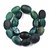 Natural Green Onyx Agate Beads Strands G-T131-60-2
