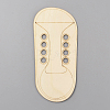 Unfinished Blank Wooden Shoelace Display Cards ODIS-WH0058-04-1