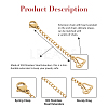 2Pcs 2 Styles 304 Stainless Steel Chain Extender STAS-FH0002-31G-4