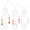 3Pcs 3 Sizes Transparent Acrylic Earring Display Stands EDIS-WH0022-08-1
