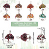   8Pcs 8 Styles Natural & Synthetic Mixed Stone Chip Pendants G-PH0002-14-2