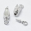 Anti-Tarnish Rhodium Plated 925 Sterling Silver Box Clasps STER-F037-032P-3