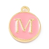 Golden Plated Alloy Enamel Charms ENAM-Q437-14M-1