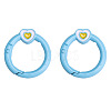 2Pcs Alloy Spring Gate Rings PW-WG34274-04-1