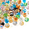 100Pcs 10 Style Electroplate Transparent Glass Beads EGLA-TA0001-45-11